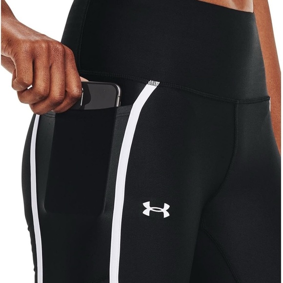 Under Armour Women's HeatGear Shine Mesh Pocketed Leggings, Like New Size L - Picture 4 of 10